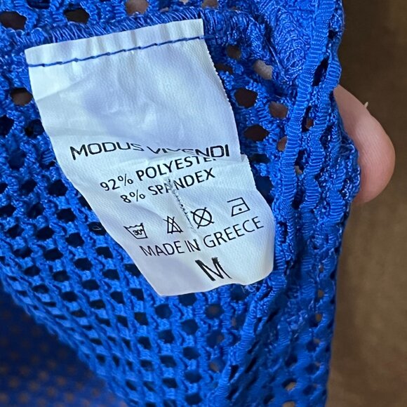 Mens Tank in Blue Mesh - Picture 3 of 5